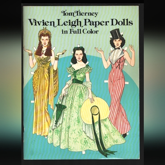 👉*VTG & NWT* VIVIEN LEIGH PAPER DOLLS in FULL COLOR~ UNCUT FASHIONS~1981 - Picture 1 of 4